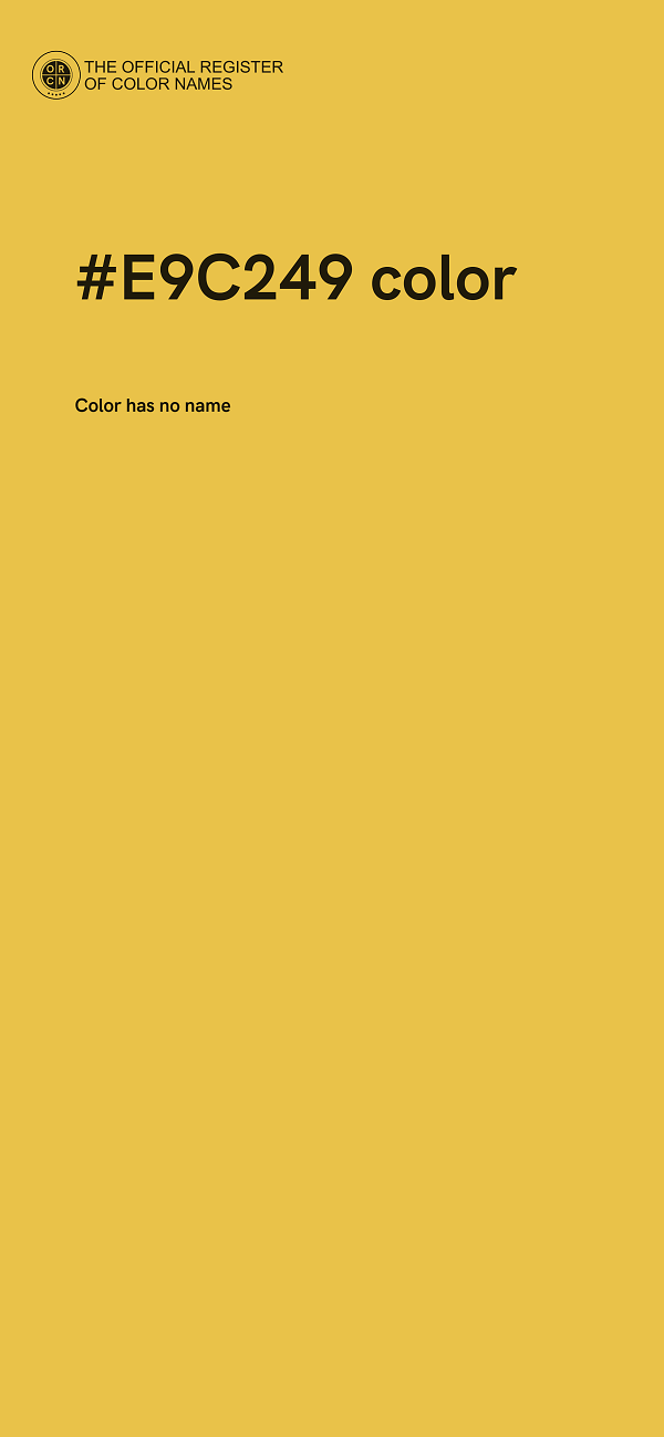 #E9C249 color image