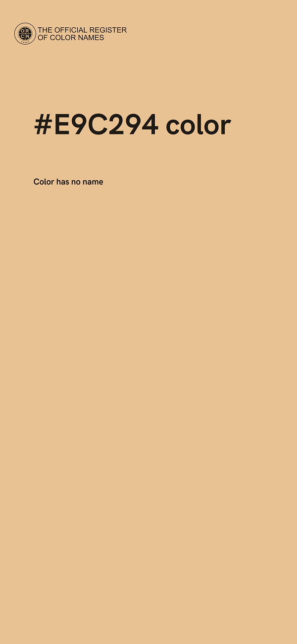 #E9C294 color image