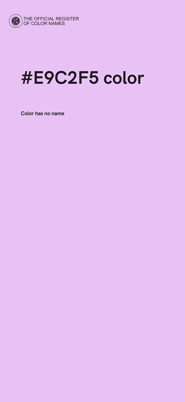 #E9C2F5 color image