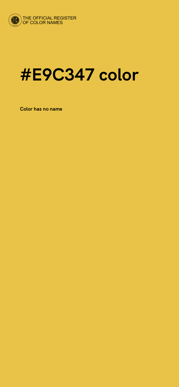 #E9C347 color image