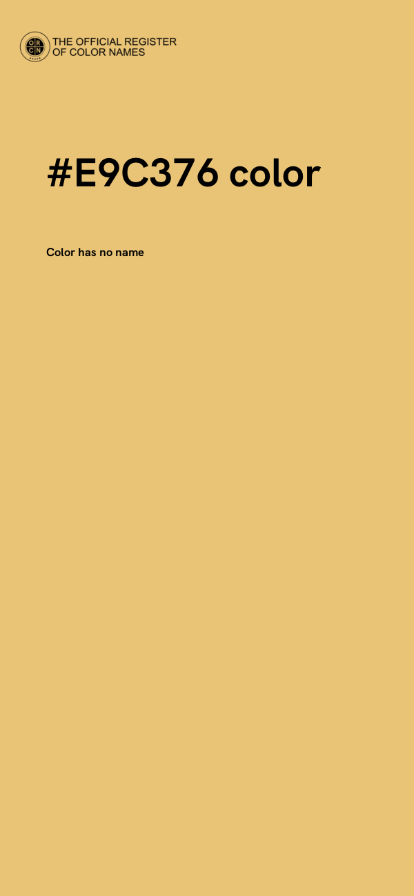 #E9C376 color image