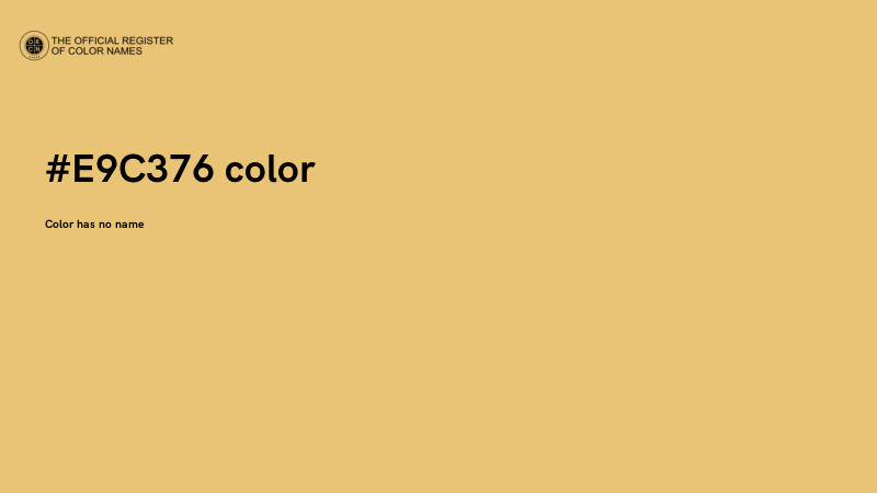 #E9C376 color image