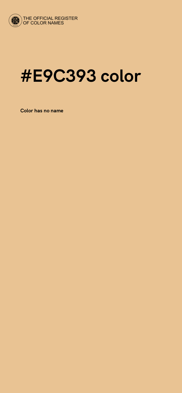 #E9C393 color image