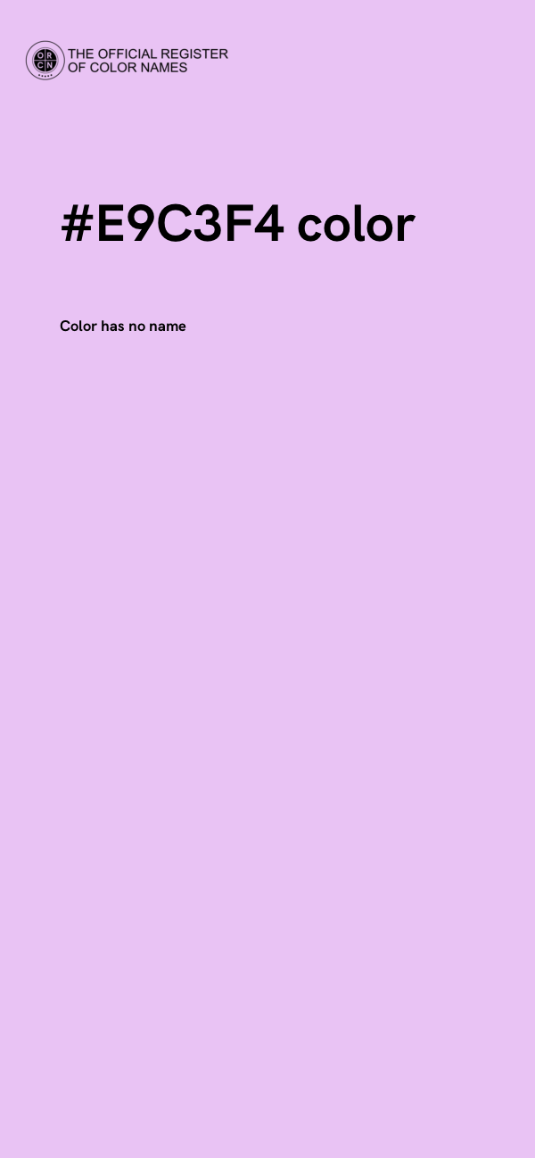 #E9C3F4 color image