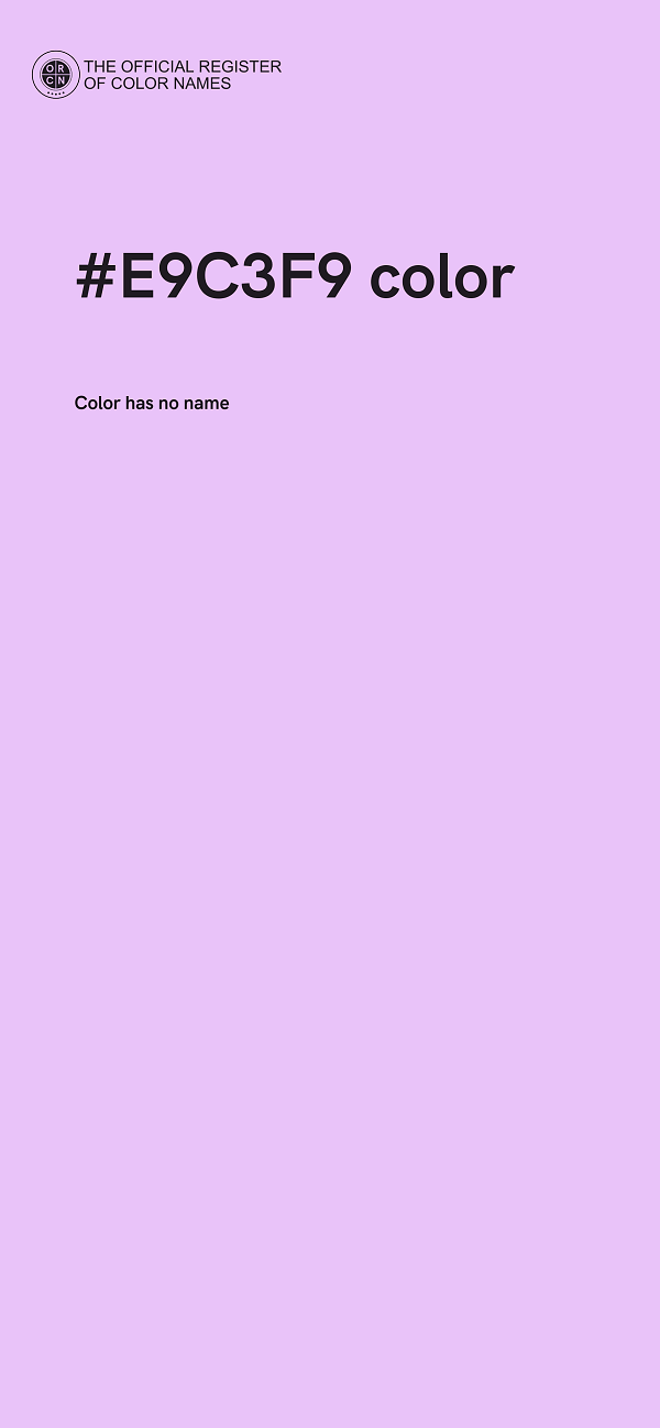 #E9C3F9 color image