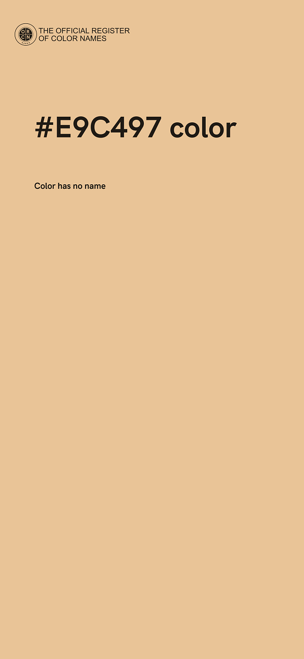#E9C497 color image