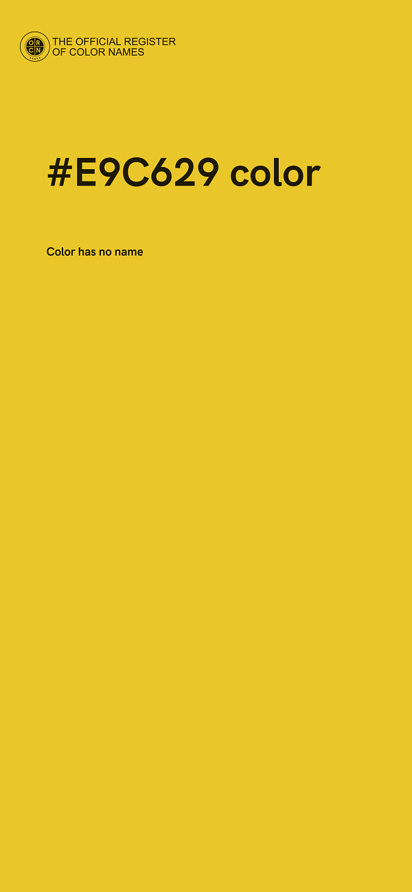 #E9C629 color image