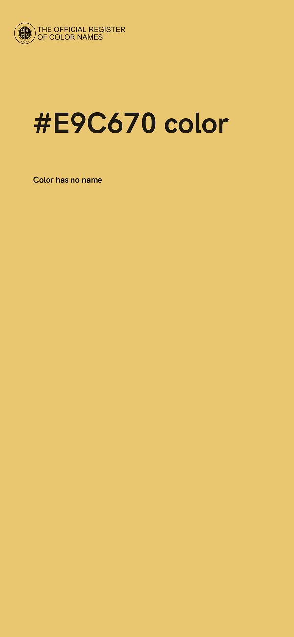 #E9C670 color image