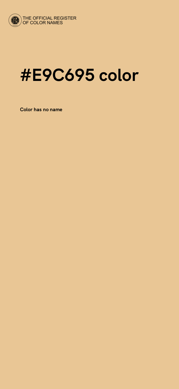 #E9C695 color image