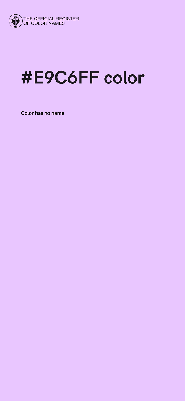 #E9C6FF color image
