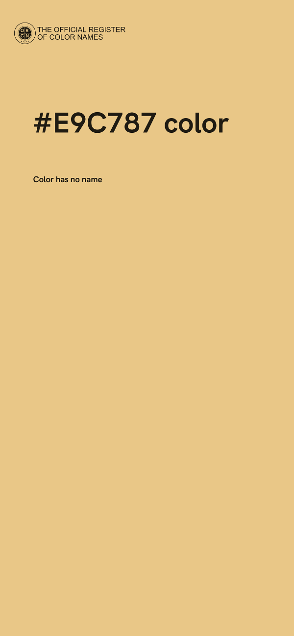 #E9C787 color image