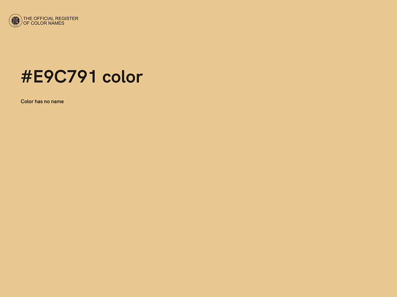#E9C791 color image