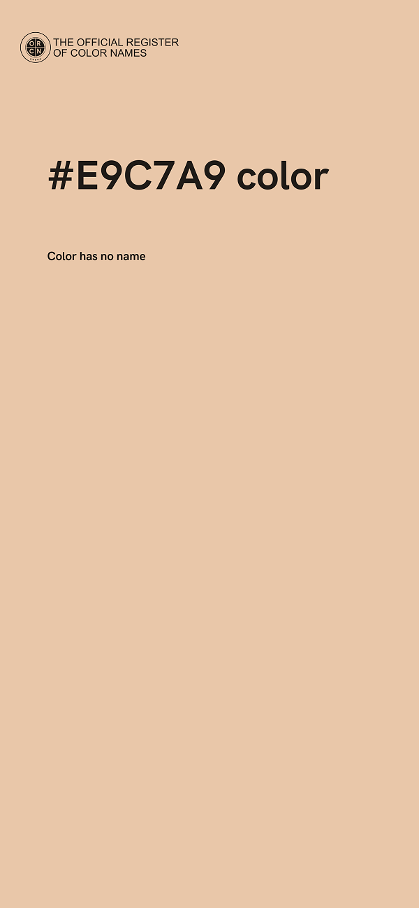 #E9C7A9 color image