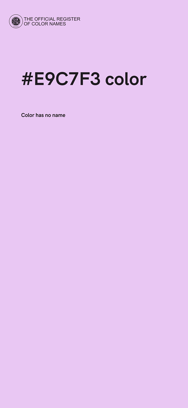 #E9C7F3 color image