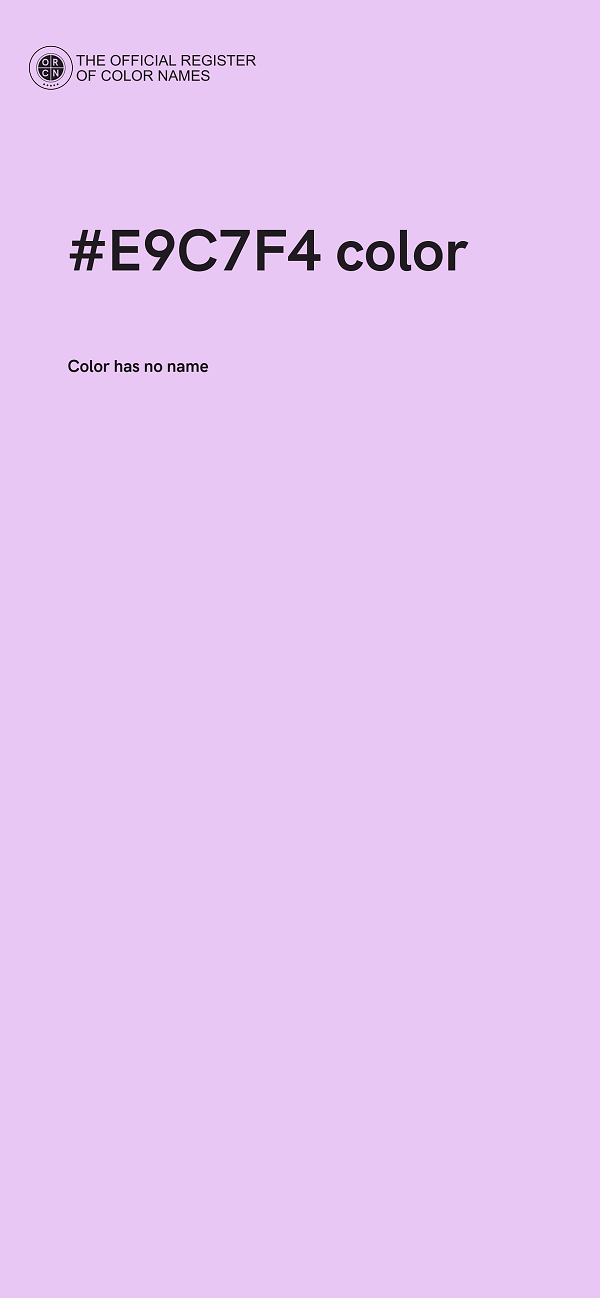 #E9C7F4 color image