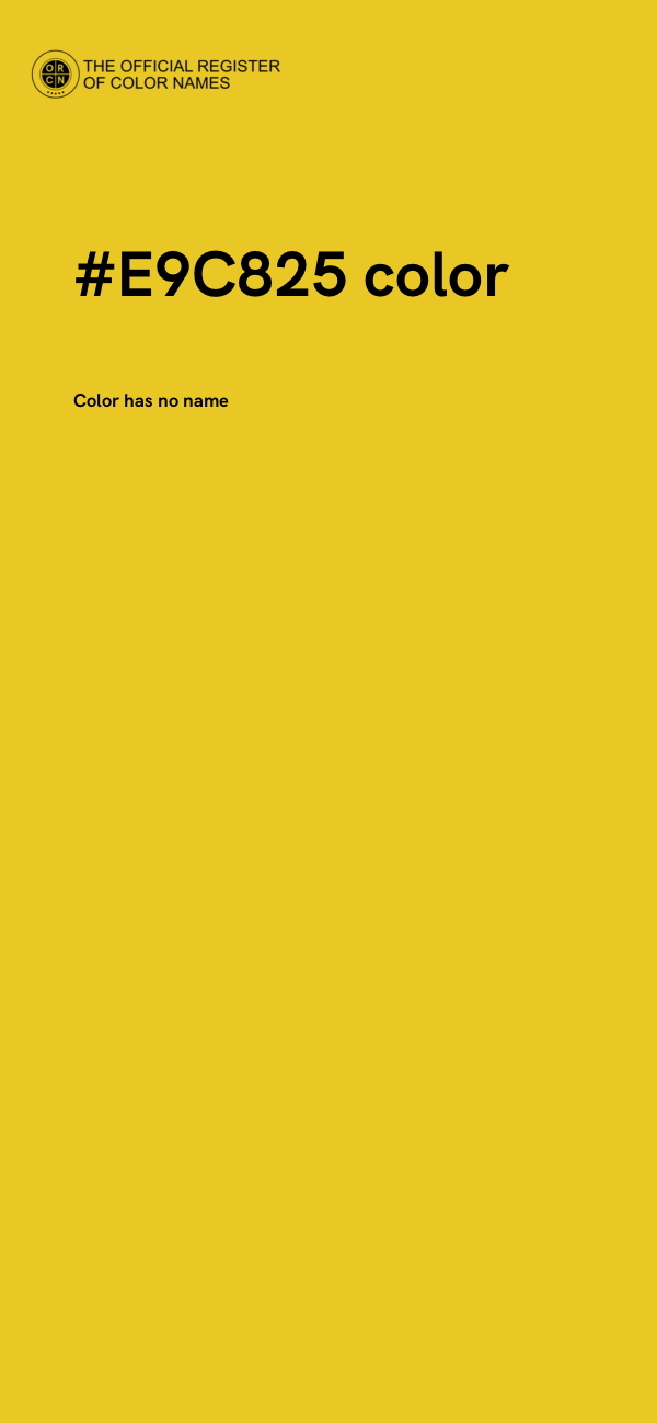 #E9C825 color image