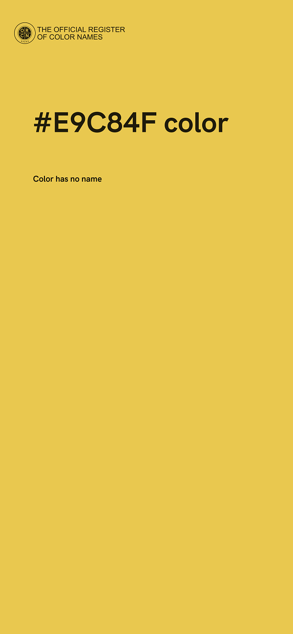 #E9C84F color image