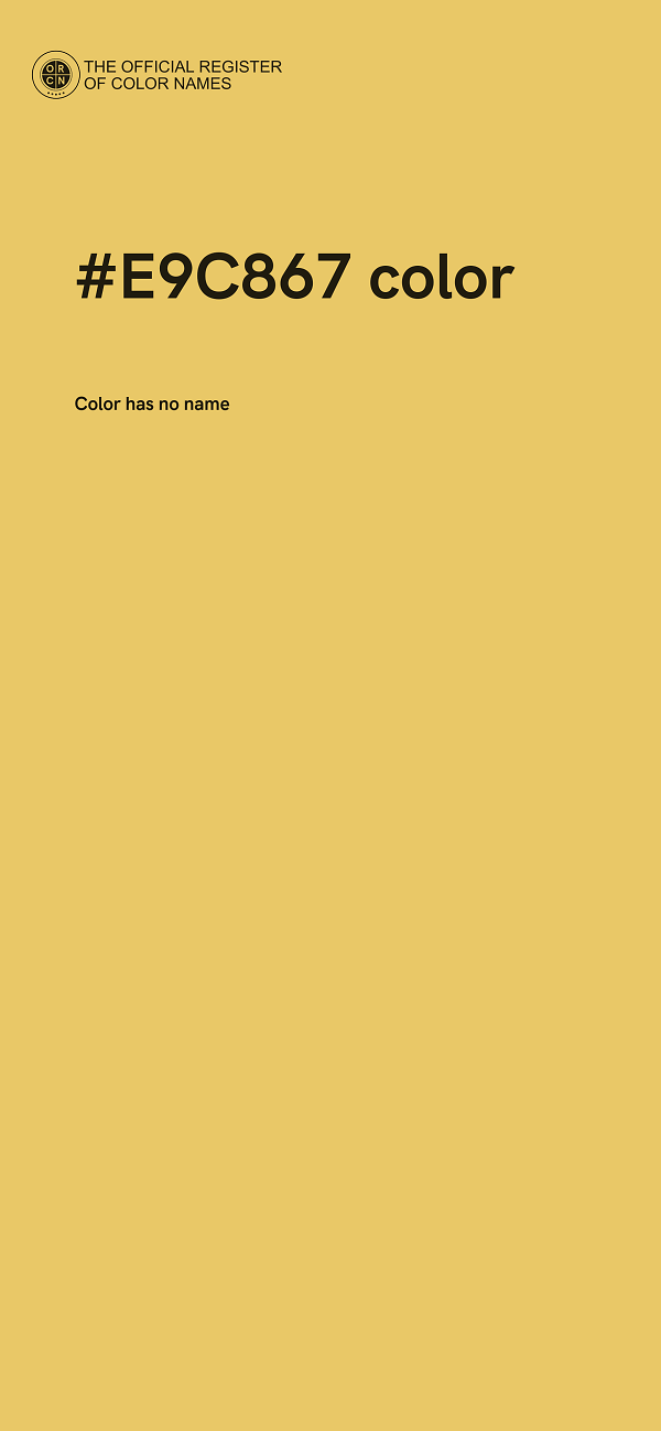 #E9C867 color image