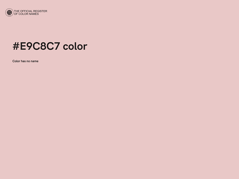 #E9C8C7 color image