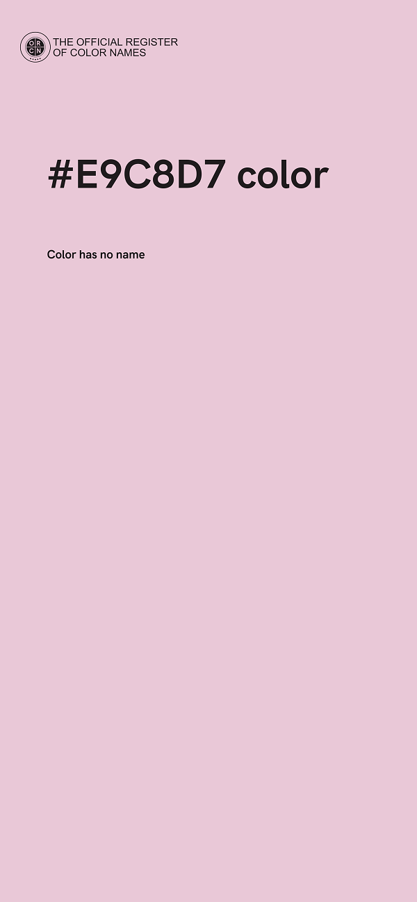 #E9C8D7 color image