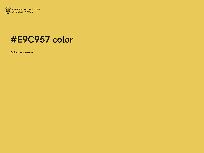 #E9C957 color image