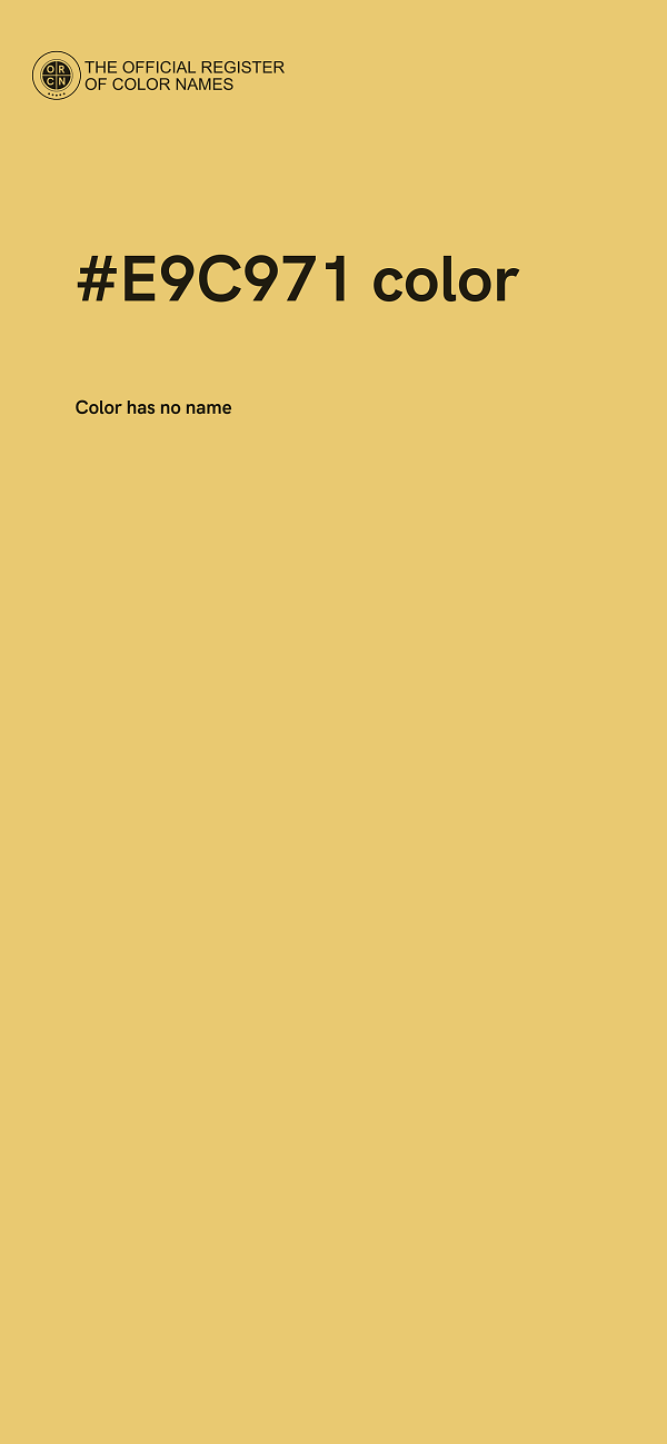 #E9C971 color image