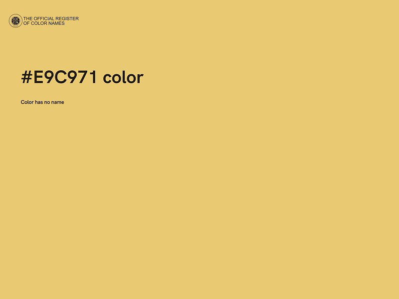#E9C971 color image