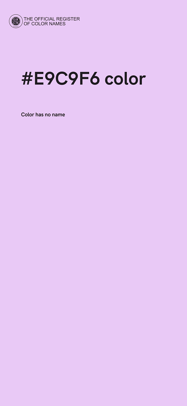 #E9C9F6 color image