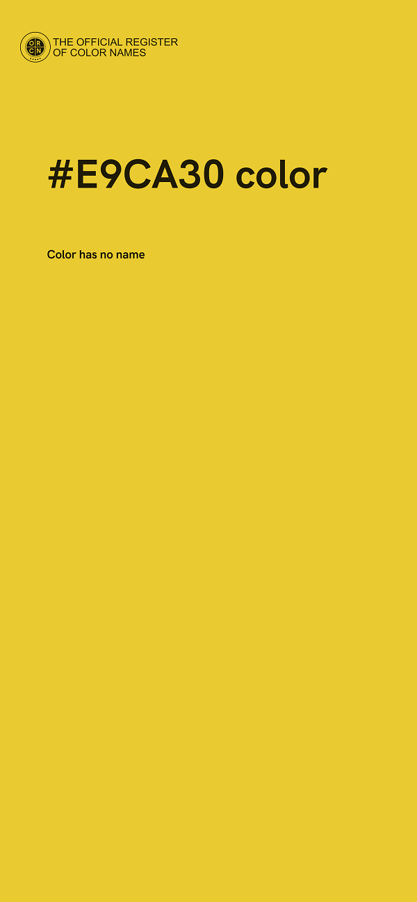 #E9CA30 color image