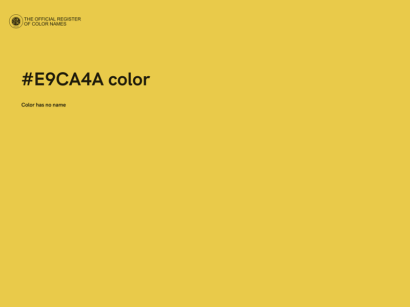 #E9CA4A color image