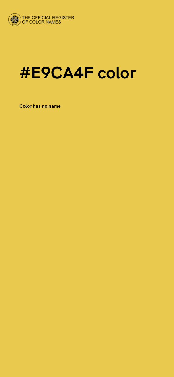 #E9CA4F color image