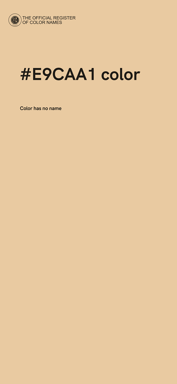 #E9CAA1 color image