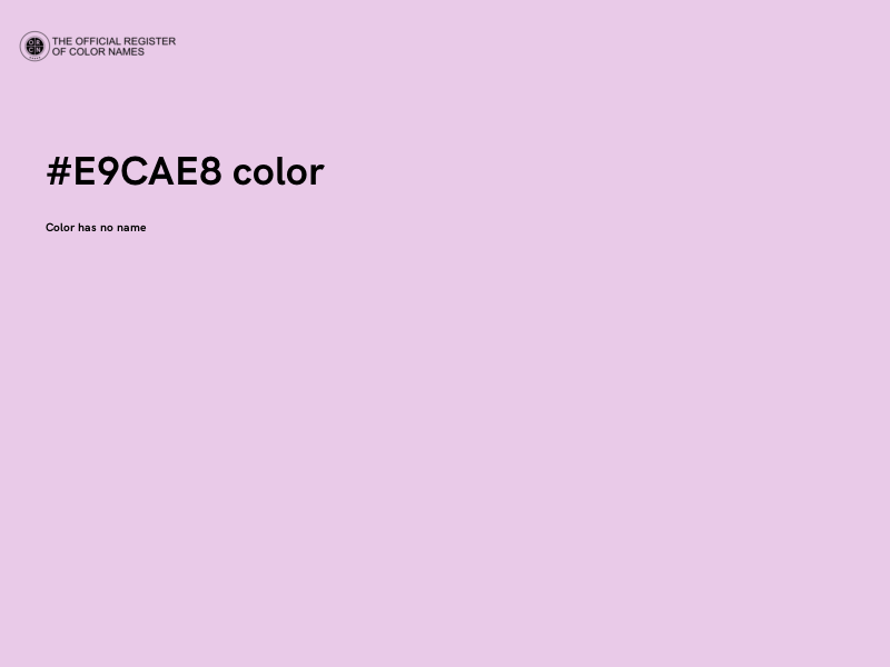 #E9CAE8 color image