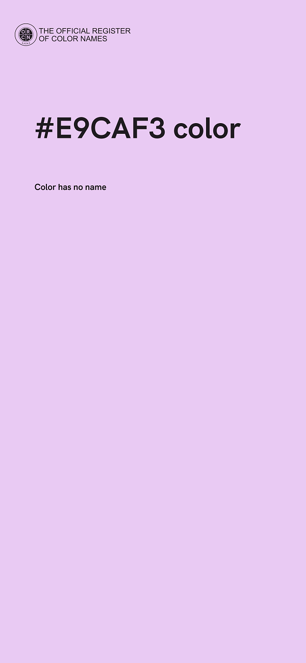 #E9CAF3 color image