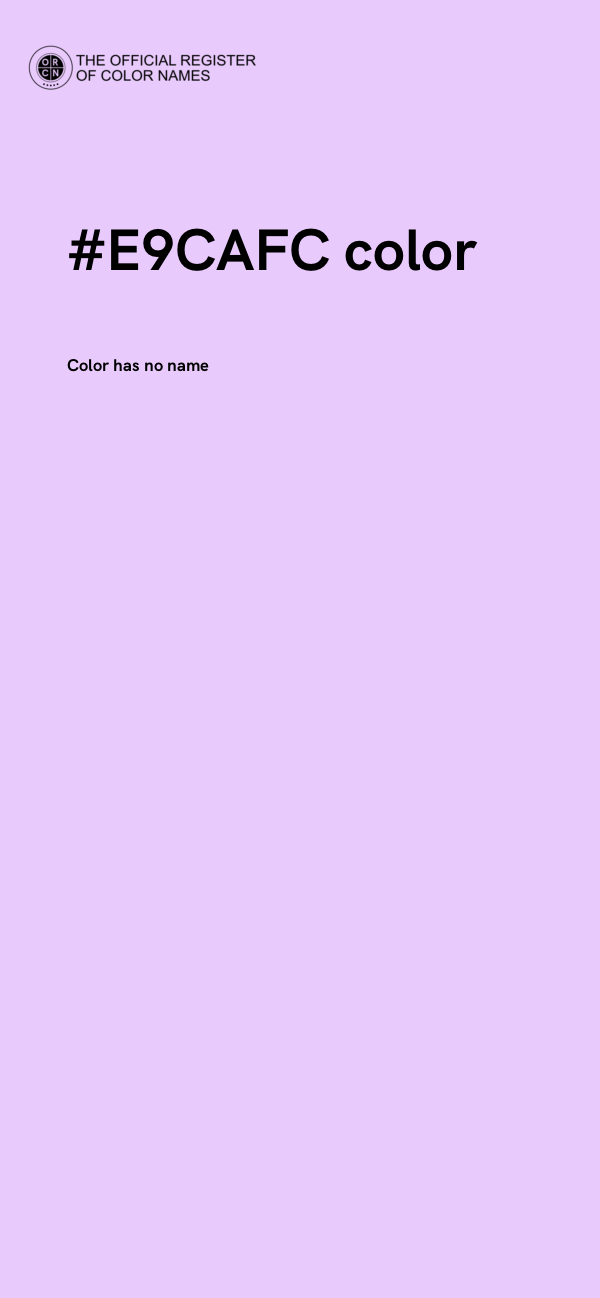 #E9CAFC color image