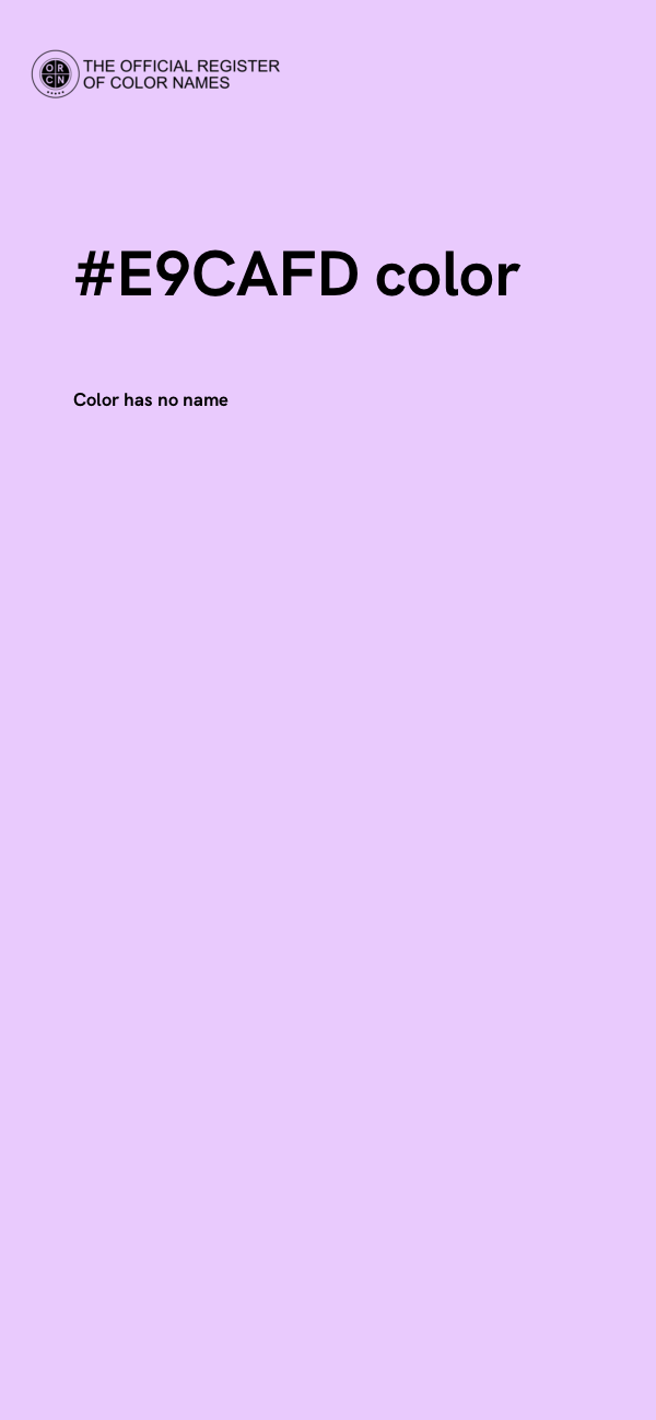 #E9CAFD color image