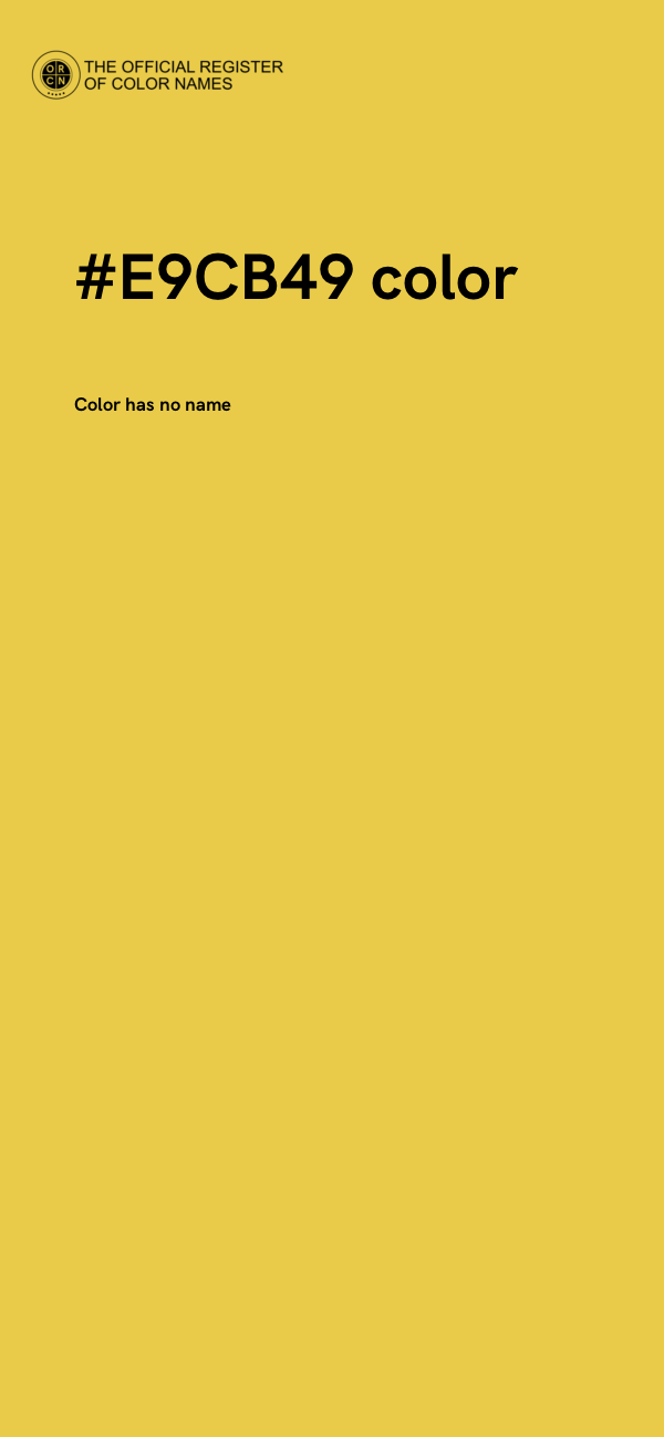 #E9CB49 color image