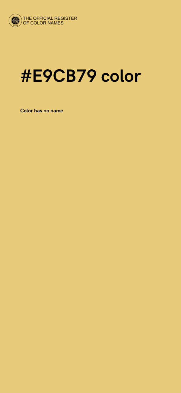 #E9CB79 color image