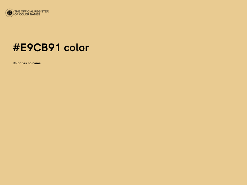 #E9CB91 color image