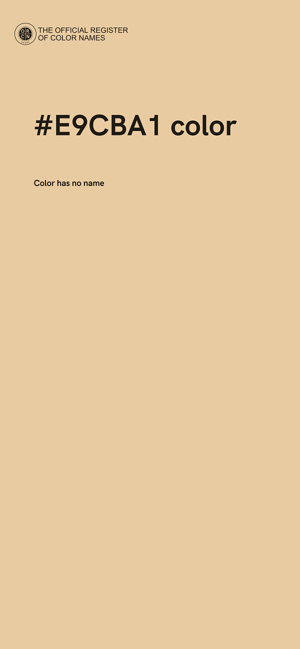 #E9CBA1 color image
