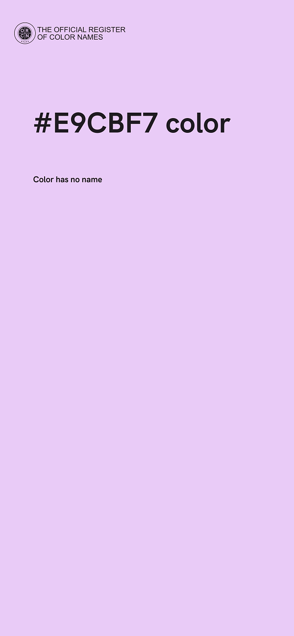 #E9CBF7 color image