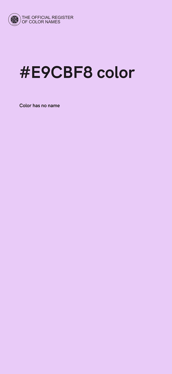 #E9CBF8 color image