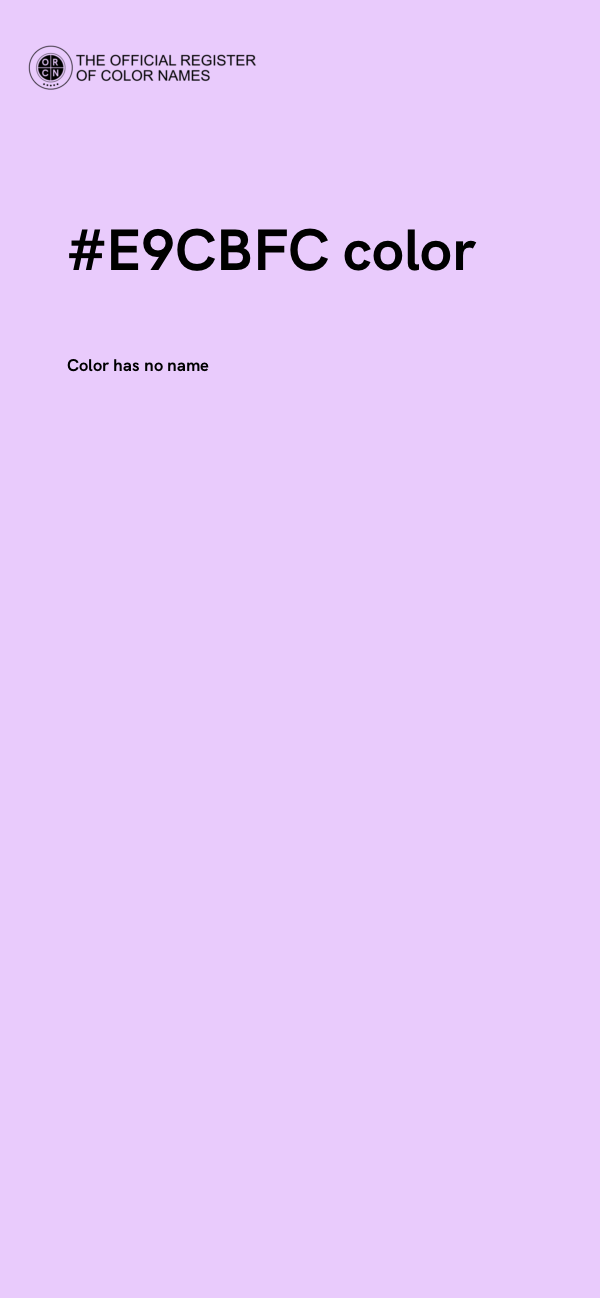 #E9CBFC color image