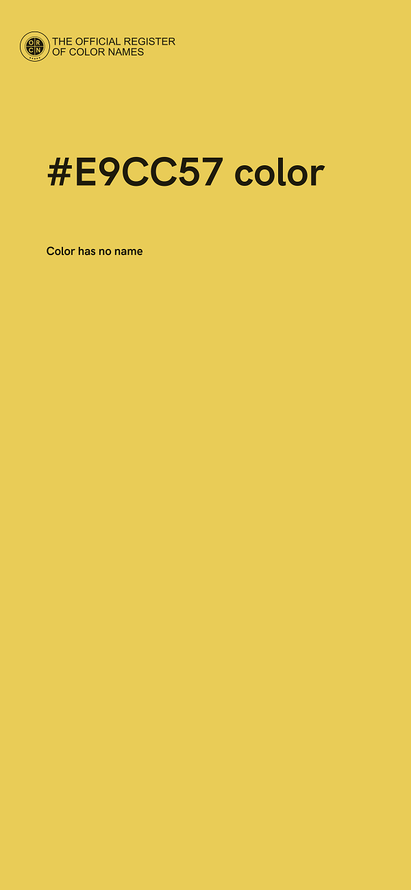 #E9CC57 color image