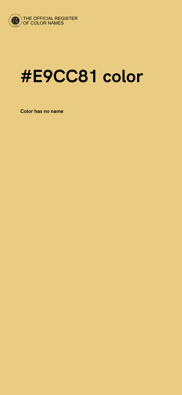 #E9CC81 color image