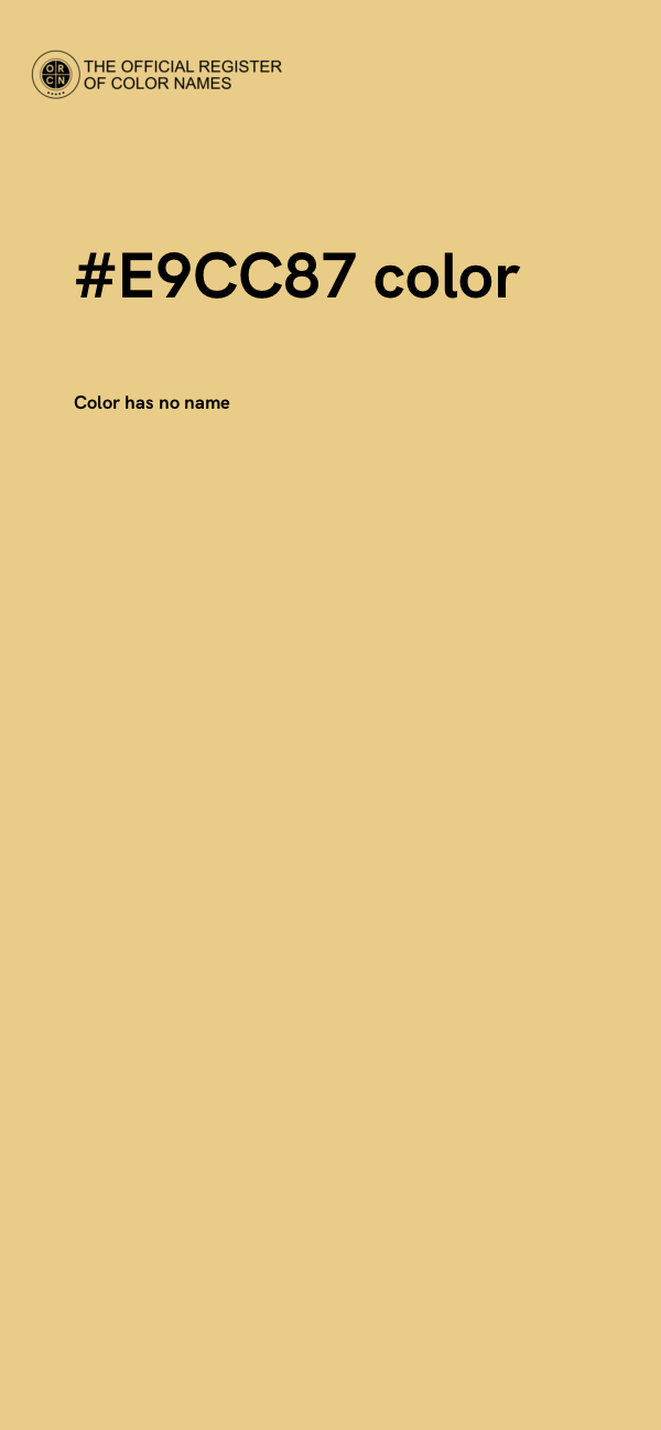 #E9CC87 color image