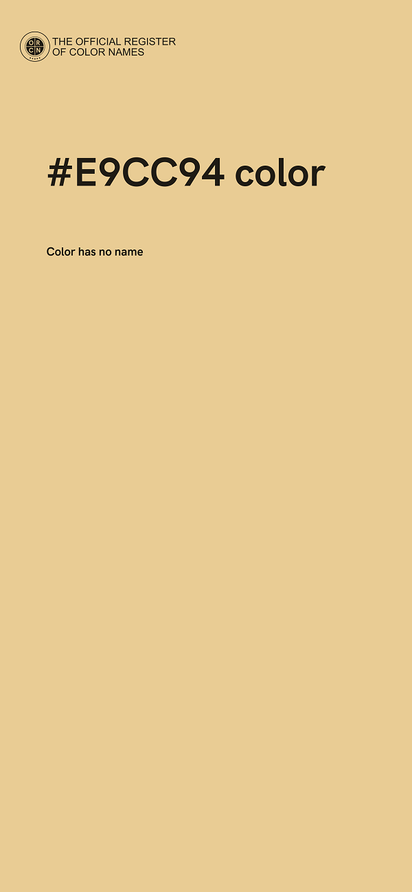 #E9CC94 color image