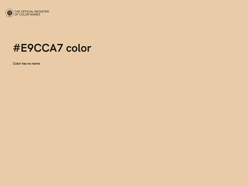 #E9CCA7 color image