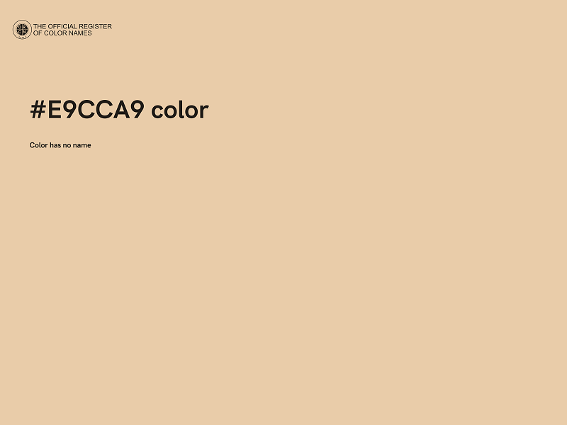 #E9CCA9 color image