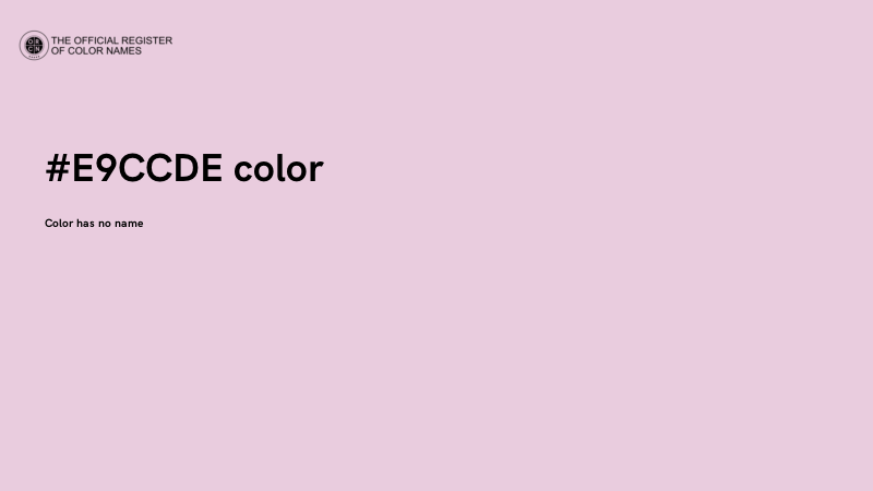 #E9CCDE color image